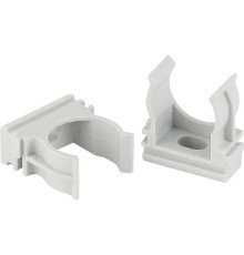 ЭРА Б0020124 Крепеж-клипса CLIP-25 (серый) для трубы d 25мм