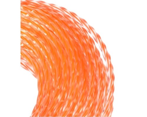 [Бензоинструменты] Patriot 805401161 Леска Duoline D 2,4 мм L 15 м (скрученный квадрат, двухцветная, красная жила)  на пластиковой обойме, блистерн.тип