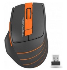 A-4Tech Мышь Fstyler FG30S ORANGE серый/оранжевый оптическая (2000dpi) беспроводная USB