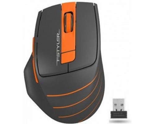 [Мышь] A-4Tech Мышь Fstyler FG30S ORANGE серый/оранжевый оптическая (2000dpi) беспроводная USB