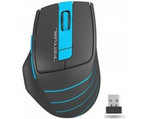 [Мышь] A-4Tech Мышь FStyler FG30 BLUE серый/синий оптическая (2000dpi) беспроводная USB  [1147561]