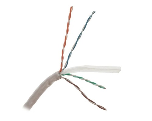 [Кабель] Cablexpert [UPC-6004-SOL] Кабель UTP кат.6, 4 пары, 0.57mm CCA одножильный серый (305м) 