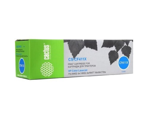 [расходные материалы] CACTUS CF411X Тонер Картридж Cactus CS-CF411X голубой для M452dn/ M452dw/M477fdn/M477fdw (5000стр.)