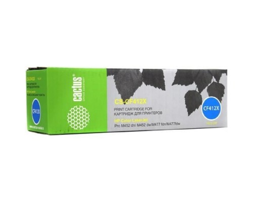 [расходные материалы] CACTUS CF412X Тонер Картридж CS-CF412X желтый для M452dn/ M452dw/M477fdn/M477fdw (5000стр.)