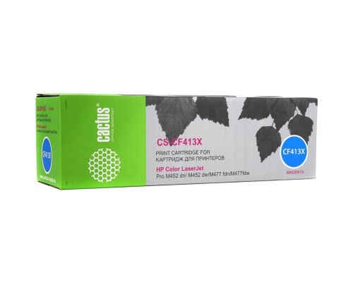 [расходные материалы] CACTUS CF413X Тонер Картридж CS-CF413X пурпурный для M452dn/ M452dw/M477fdn/M477fdw (5000стр.)