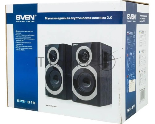 Колонки Sven SPS-619 2.0 черный 20Вт