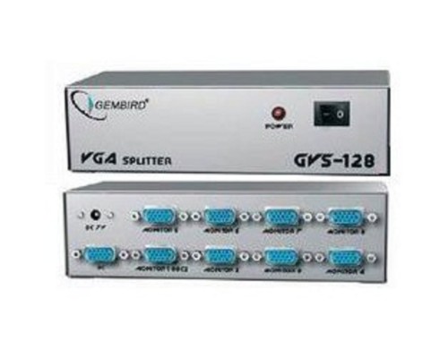 [Разветвитель] Gembird GVS128  Разветвитель сигнала VGA на 8 мониторов (Gembird/Cablexpert) 