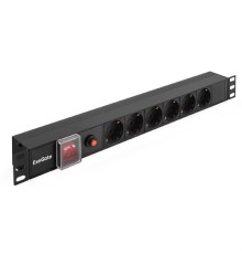 Exegate EX280830RUS Блок розеток ExeGate ServerPro PDU-19H605 Al-6S-C14-SW-O, 19