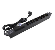 Exegate EX280835RUS Блок розеток ExeGate ServerPro PDU-19H610 Al-6S-EU2.5-1P, 19