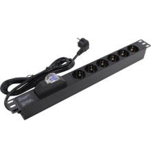 Exegate EX280835RUS Блок розеток ExeGate ServerPro PDU-19H610 Al-6S-EU2.5-1P, 19