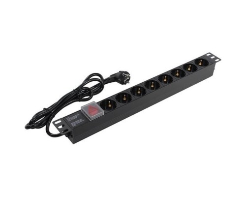 [аксессуары к монтажным шкафам] Exegate EX280841RUS Блок розеток ExeGate ServerPro PDU-19H802 Al-8S-EU1.8-SW, 19