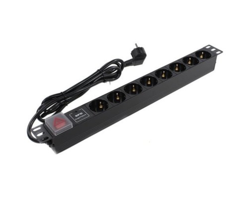 [аксессуары к монтажным шкафам] Exegate EX280846RUS Блок розеток ExeGate ServerPro PDU-19H807 Al-8S-EU2-SW-SPD1, 19