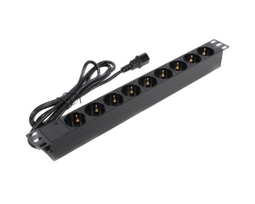 [аксессуары к монтажным шкафам] Exegate EX280852RUS Блок розеток ExeGate ServerPro PDU-19H906 Al-9S-C14-2.5, 19