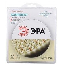 Эра Б0043066 Комплект одноцветной светодиодной ленты 5050kit-14,4-60-12-IP20-2700-5m