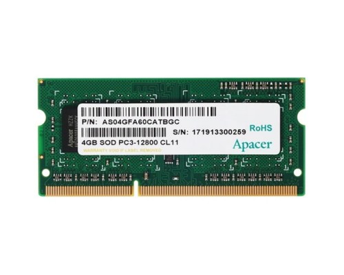 [Модуль памяти] Apacer DDR3 SODIMM 4GB DS.04G2K.KAM PC3-12800, 1600MHz