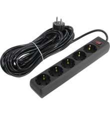 Exegate EX279181RUS Сетевой фильтр ExeGate SP-5-10B (5 розеток, 10м, евровилка, черный)