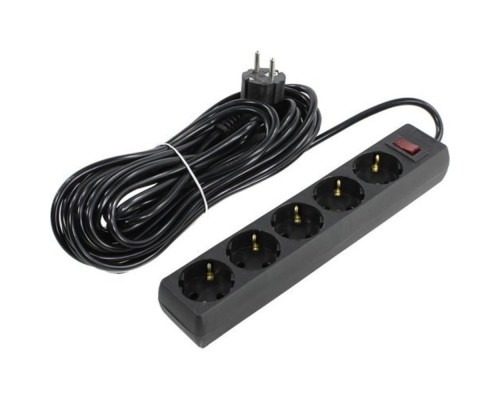 [Сетевой фильтр] Exegate EX279181RUS Сетевой фильтр ExeGate SP-5-10B (5 розеток, 10м, евровилка, черный)