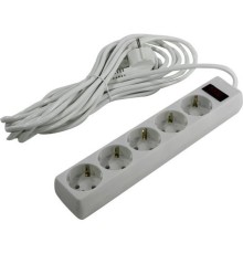 Exegate EX279180RUS Сетевой фильтр ExeGate SP-5-7W (5 розеток, 7м, евровилка, белый)