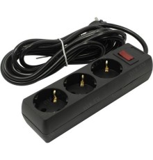 Exegate EX279351RUS Удлинитель ExeGate EC-3-3B (3 розетки, 3м, евровилка, черный)