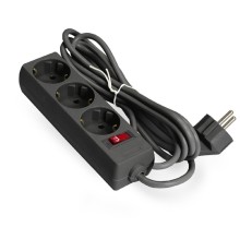 Exegate EX279352RUS Удлинитель ExeGate EC-3-5B (3 розетки, 5м, евровилка, черный)