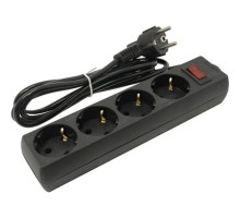 Exegate EX279396RUS Удлинитель ExeGate EC-4-1.8B (4 розетки, 1.8м, евровилка, черный)