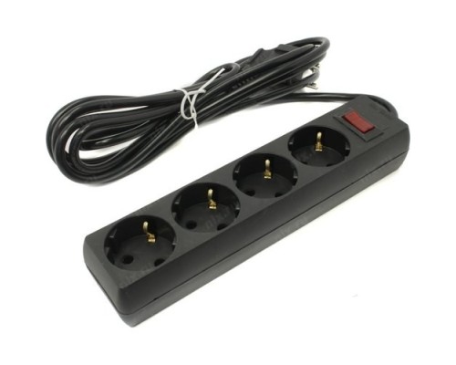 [Сетевой фильтр] Exegate EX279397RUS Удлинитель ExeGate EC-4-3B (4 розетки, 3м, евровилка, черный)