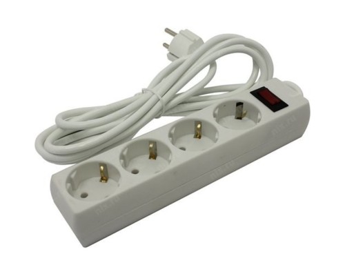 [Сетевой фильтр] Exegate EX279400RUS Удлинитель ExeGate EC-4-3W (4 розетки, 3м, евровилка, белый)