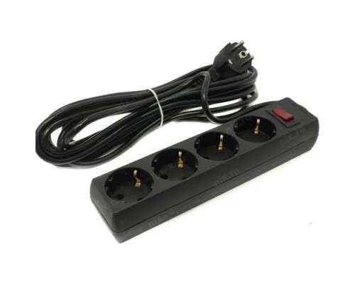 [Сетевой фильтр] Exegate EX279398RUS Удлинитель ExeGate EC-4-5B (4 розетки, 5м, евровилка, черный)