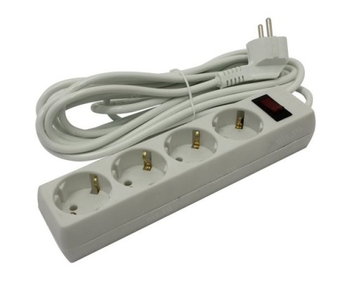 [Сетевой фильтр] Exegate EX279401RUS Удлинитель ExeGate EC-4-5W (4 розетки, 5м, евровилка, белый)