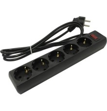 Exegate EX279355RUS Удлинитель ExeGate EC-5-1.8B (5 розеток, 1.8м, евровилка, черный)