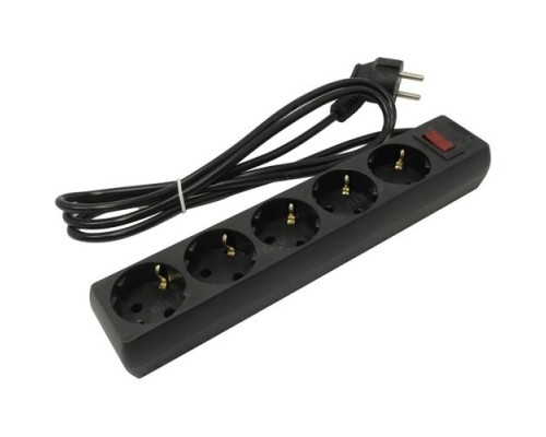 [Сетевой фильтр] Exegate EX279355RUS Удлинитель ExeGate EC-5-1.8B (5 розеток, 1.8м, евровилка, черный)