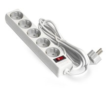 Exegate EX279361RUS Удлинитель ExeGate EC-5-1.8W (5 розеток, 1.8м, евровилка, белый)