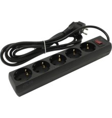 Exegate EX279357RUS Удлинитель ExeGate EC-5-3B (5 розеток, 3м, евровилка, черный)