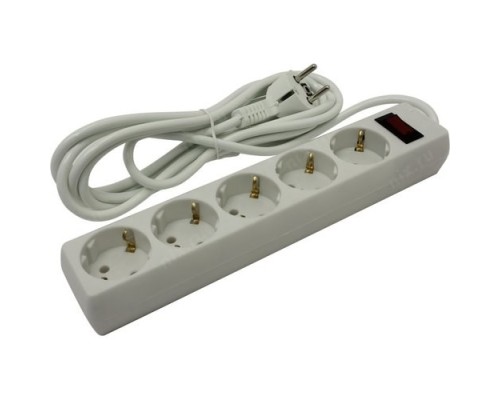 [Сетевой фильтр] Exegate EX279360RUS Удлинитель ExeGate EC-5-3W (5 розеток, 3м, евровилка, белый)