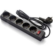 Exegate EX279358RUS Удлинитель ExeGate EC-5-5B (5 розеток, 5м, евровилка, черный)