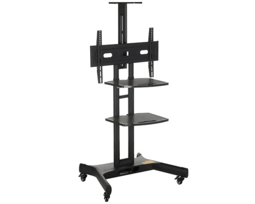[Мобильные стойки ONKRON] ONKRON TS1552 чёрная 2 полки для AV в комплекте