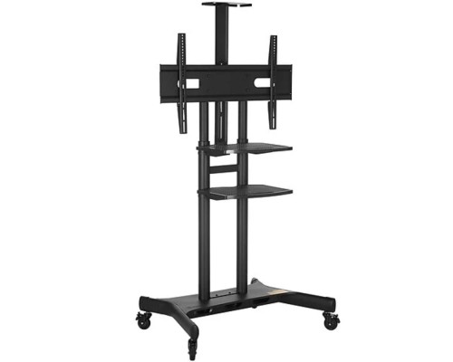 [Мобильные стойки ONKRON] ONKRON TS1881 черный 2 полки для AV в комплкте Для телевизоров диагональю 50-86