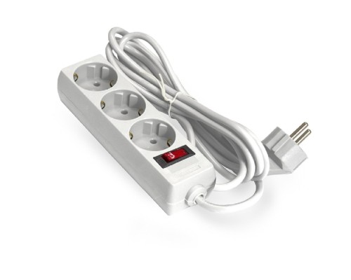 [Сетевой фильтр] Exegate EX279353RUS Удлинитель ExeGate EC-3-5W (3 розетки, 5м, евровилка, белый)