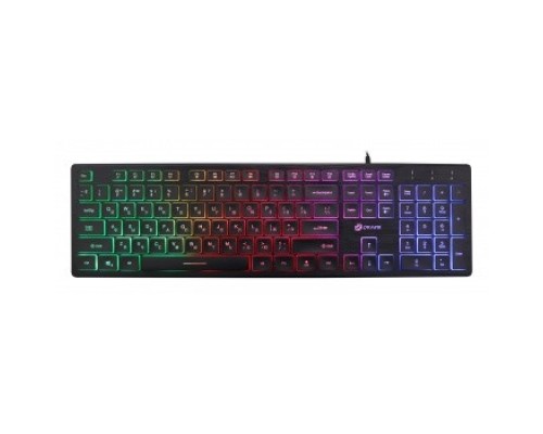 [Клавиатура] Клавиатура Oklick 550ML черный USB slim Multimedia LED [1061617]