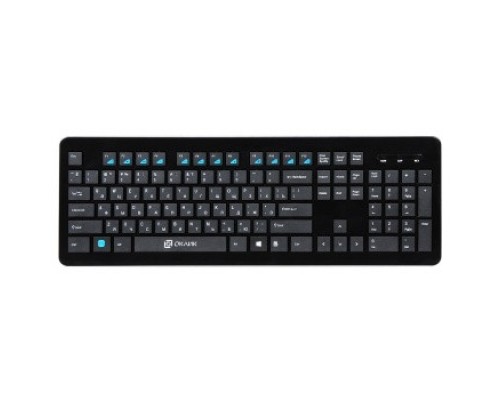 [Клавиатура] Клавиатура Oklick 870S черный USB беспроводная slim Multimedia [368218]