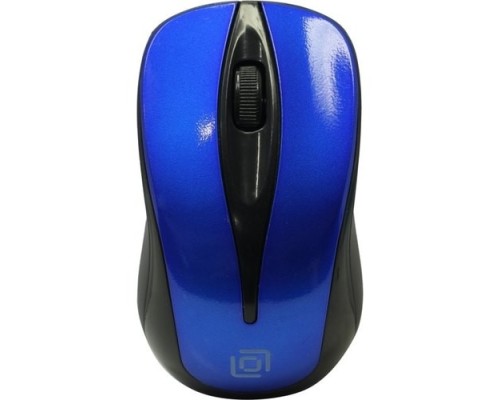 [Мышь] Oklick 675MW черный/синий оптическая (800dpi) беспроводная USB (2but) [1025918]