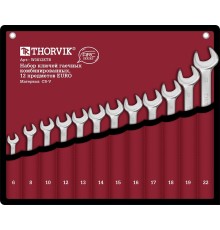 Thorvik W3S12ETB Набор ключей гаечных комбинированных серии ARC в сумке, 6-22 мм, 12 предметов EURO