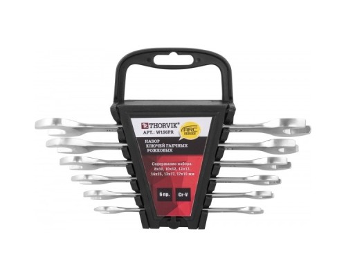 [Ключи] Thorvik W1S6PR Набор ключей гаечных рожковых серии ARC на держателе, 8-19 мм, 6 предметов