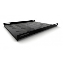 Hyperline TSH3L-650-RAL9004 (TSH3L-650-RAL9005) Полка стационарная, глубина 650 мм, с боковым креплением, нагрузка до 20 кг, для шкафов серии TTB, TTR, TTC2, 485х650мм (ШхГ), цвет черный