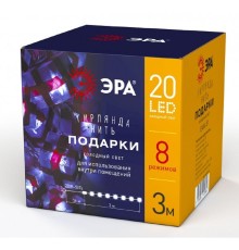 ЭРА Б0041895 ENIN-3P ЭРА Гирлянда LED Нить Подарки 3 м холодный свет, 220V, IP20 