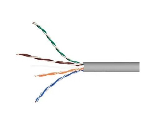 [Витая пара] SkyNet Кабель UTP indoor 4x2x0,48, медный, FLUKE TEST, кат.5e, однож., (305м) box, серый [CSS-UTP-4-CU](АК5010144/1693207)