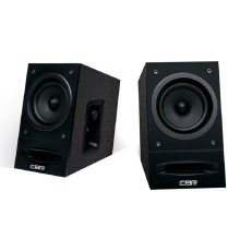 CBR CMS 590 Black, Акустическая система 2.0, питание 220 В, 2х5 Вт (10 Вт RMS), материал корпуса MDF, 3.5 мм линейный стереовход, регул. громк., выход на наушники, длина кабеля 1,5 м, цвет чёрный