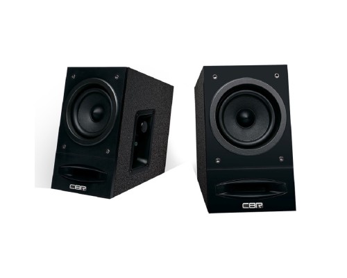 [Колонки] CBR CMS 590 Black, Акустическая система 2.0, питание 220 В, 2х5 Вт (10 Вт RMS), материал корпуса MDF, 3.5 мм линейный стереовход, регул. громк., выход на наушники, длина кабеля 1,5 м, цвет чёрный