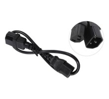 Exegate EP280619RUS Кабель монитор - компьютер (UPS->устройство) ExeGate Power EC-0,5P (IEC 320 С13->С14) VDE-250V-3*0.5mm2-медь, черный, 0.5м.