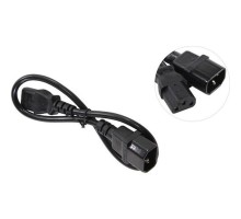 Exegate EP280620RUS Кабель монитор - компьютер (UPS->устройство) ExeGate Power EC-0,5P (IEC 320 С13->С14) VDE-250V-3*0.75mm2-медь, черный, 0.5м.